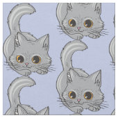 Stoff met aangepaste kleur Cute Kitten Stof (Close Up)