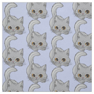 Stoff met aangepaste kleur Cute Kitten Stof