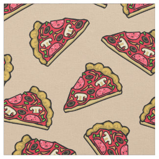 Stoff met patroon van pizzapuntjes per yard stof