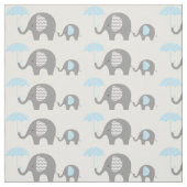 Stoff - Olifanten Blauw Stof (Swatch)