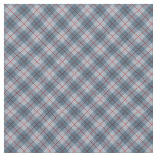 Stoff - Tartan Blauw, Grijs en Rood Stof