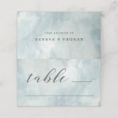 Stoffelijk Blauw Artistiek Modern Abstract penseel Plaatskaartje (Buitenkant ongevouwen)