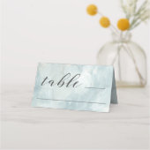 Stoffelijk Blauw Artistiek Modern Abstract penseel Plaatskaartje (Voorkant)