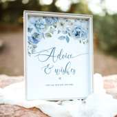 Stoffelijk blauw bloemenadvies en wensen voor Pass Poster