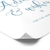 Stoffelijk blauw bloemenadvies en wensen voor Pass Poster (Hoek)