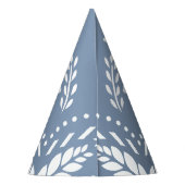 Stoffelijk blauw en wit papier picado baby boy dou feesthoedjes (Achterkant)