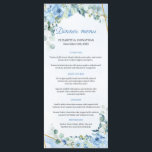 Stoffelijk Blauw Eucalyptus Groen Goud Lijst Diner Menu<br><div class="desc">Dusty Blue Eucalyptus Greenery Gold Lijst Dinner Menu,  Contacteer mij voor bijpassende items of voor maatwerk,  Blush Rozen ©</div>