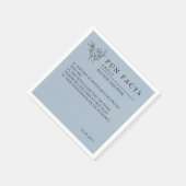 Stoffelijk Blauw Moderne Wilde Bloemen Leuke Feite Servet (Hoek)