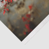 Stoffelijk Blauw & Rood Bloemen, Portretkunst & Fl Tissuepapier (Detail)