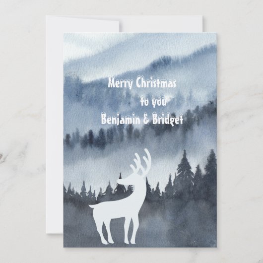 Stoffelijk Blauw Scandinavisch Landschap Vakantiek (Voorkant)