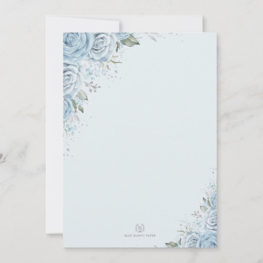 Stoffelijk Blauw Zilver Zoet Zestien 16e Verjaarda Kaart (Achterkant)