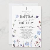 Stoffelijk Blauwe Wildbloemen Heilige Dop & 1e Ver Kaart (Voorkant)