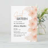 Stoffelijk Blush Bloem Droog Palmblad Boho Zoet 16 Kaart (Staand voorkant)