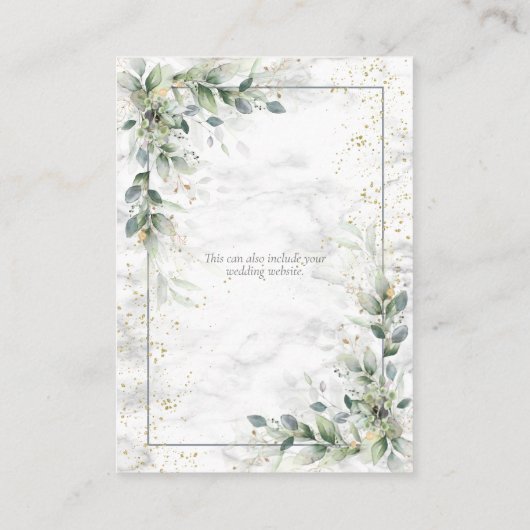 Stoffelijk Botanisch groen Goud Marmer Details Informatiekaartje (Achterkant)