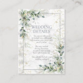 Stoffelijk Botanisch groen Goud Marmer Details Informatiekaartje (Voorkant)