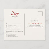 Stoffelijk Elegant Gouden Rode Rose Bloem Bruiloft Briefkaart (Achterkant)