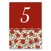 Stoffelijk Elegant Gouden Rode Rose Bloem Bruiloft Kaart (Voorkant)