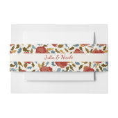 Stoffelijk Elegant Gouden Rode Rose Bloem Bruiloft Uitnodigingen Wikkel (Voorkant Voorbeeld)