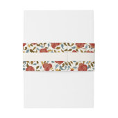 Stoffelijk Elegant Gouden Rode Rose Bloem Bruiloft Uitnodigingen Wikkel (Achterkant Voorbeeld)