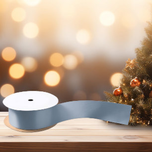 Stoffelijk maagdenpalm blauw satijnen lint