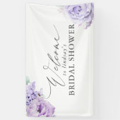 Stoffelijk Paarse Bloemenbruids / Baby shower Welk Spandoek (Verticaal)