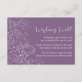 Stoffelijk Paarse Elegante Bloemenbruiloft die goe Informatiekaartje (Voorkant)