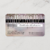 Stoffelijk Paarse Holografische Glitter Druppelt k Visitekaartje (Achterkant)