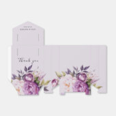 Stoffelijk Paarse Lavendel Floral Boho monogram br Bedankdoosjes (Uitgevouwen)