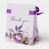 Stoffelijk Paarse Lavendel Floral Boho monogram br Bedankdoosjes (Achterkant)