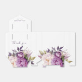 Stoffelijk Paarse Lavendel Floral Boho monogram br Bedankdoosjes (Uitgevouwen)