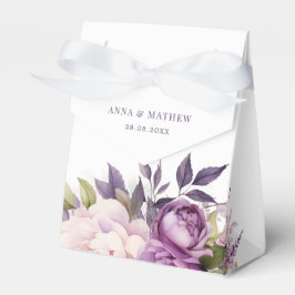 Stoffelijk Paarse Lavendel Floral Boho monogram br Bedankdoosjes