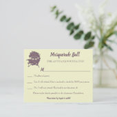 Stoffelijk Paarse Masquerade Ball Fundraiser Gala  Kaart (Staand voorkant)