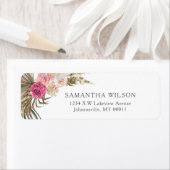 Stoffelijk Roos Bloemen Boho Bruiloft Etiket (Insitu)