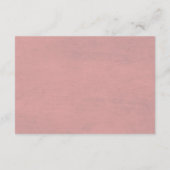 Stoffelijk Roos Bloemen Bruiloft Receptie Informatiekaartje (Achterkant)