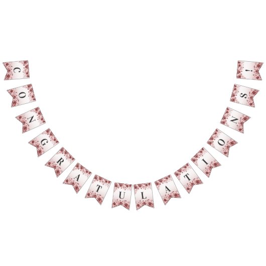 Stoffelijk Roos Bloemen Bunting Flag Vlaggetjes (Alle)