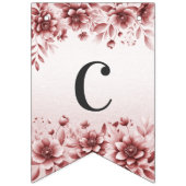 Stoffelijk Roos Bloemen Bunting Flag Vlaggetjes (Eerste vlag)