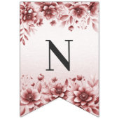 Stoffelijk Roos Bloemen Bunting Flag Vlaggetjes (Derde vlag)