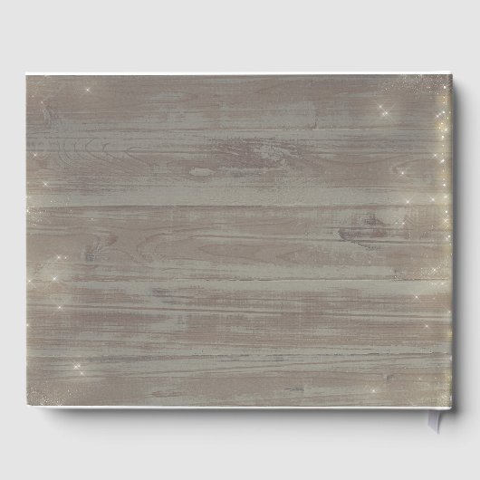 Stoffelijk Roos Bloemen Mason Jar Rustiek Land Bru Gastenboek (Achterkant)