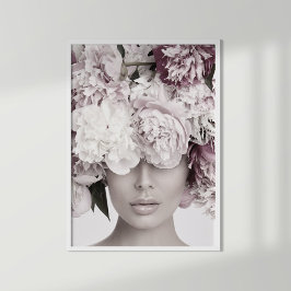Stoffelijk Roos Bloemen Mode Portret Poster