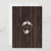 Stoffelijk Roos Bloemen String Lights Hout I DO BB Kaart (Achterkant)