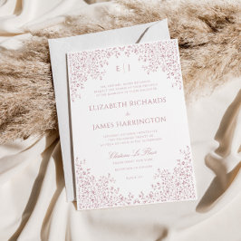 Stoffelijk Roos Bloemenlijn Art Lijst Bruiloft Kaart