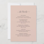 Stoffelijk Roos bloemig elegant alles in één bruil Kaart (Achterkant)