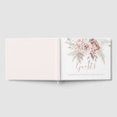 Stoffelijk Roos & Blush Bloemen Bruiloft Gastenboek (Volledig)