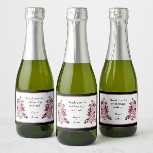 Stoffelijk Roos Bourgogne Favor Mini Mousserende W Sparkling Wijnetiket (Flessen)