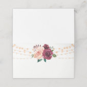 Stoffelijk Roos Bourgondië Floral String Lights Br Plaatskaartje (Buitenkant ongevouwen)