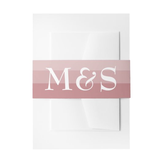 Stoffelijk Roos Eenvoudige moderne bruiloft Uitnodigingen Wikkel (Voorkant Voorbeeld)