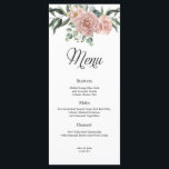 Stoffelijk Roos en groen Bloemenbruiloft Menu<br><div class="desc">Dit elegante Dusty Roos and Greenery Floral Wedding Menu is de perfecte manier om een vleugje romance toe te voegen aan uw speciale dag. Met een prachtig Dusty Roos en groen bloemenontwerp, is dit menu zeker een aanvulling op elk huwelijksthema. Elk menu is zorgvuldig gemaakt om uw menu-items op een...</div>