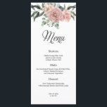 Stoffelijk Roos en groen Bloemenbruiloft Menu<br><div class="desc">Dit elegante Dusty Roos and Greenery Floral Wedding Menu is de perfecte manier om een vleugje romance toe te voegen aan uw speciale dag. Met een prachtig Dusty Roos en groen bloemenontwerp, is dit menu zeker een aanvulling op elk huwelijksthema. Elk menu is zorgvuldig gemaakt om uw menu-items op een...</div>