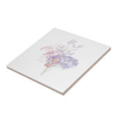 Stoffelijk Roos en Lavendel Delicate Wildflower Tegeltje (Zijkant)