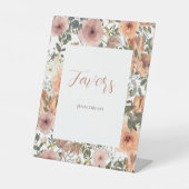 Stoffelijk Roos en verbrand Sinaasappel Bloemen gu Reclamebord Met Voetstuk (Voorkant)